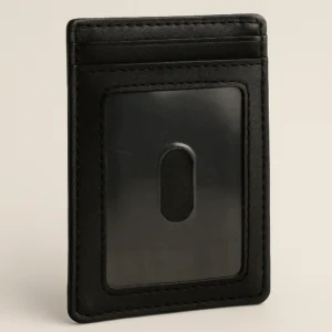 E-LEATHERS Premium Leather Card Holder Black